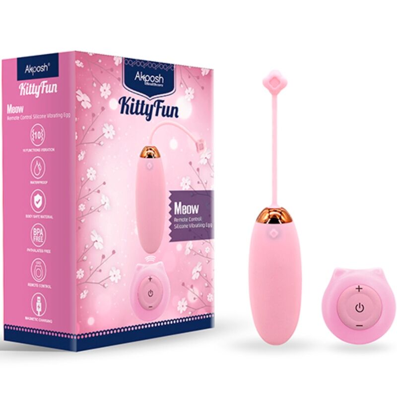 ARMONY - KITTY FUN EGG VIBRATOR REMOTE CONTROL 10 VIBRATIONS PINK - Kink&Play