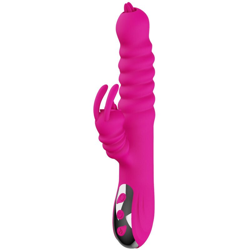 ARMONY - RABBIT DOUBLE TONGUE MULTIFUNCTION VIBRATOR FUCHSIA HEAT EFFECT - Kink&Play