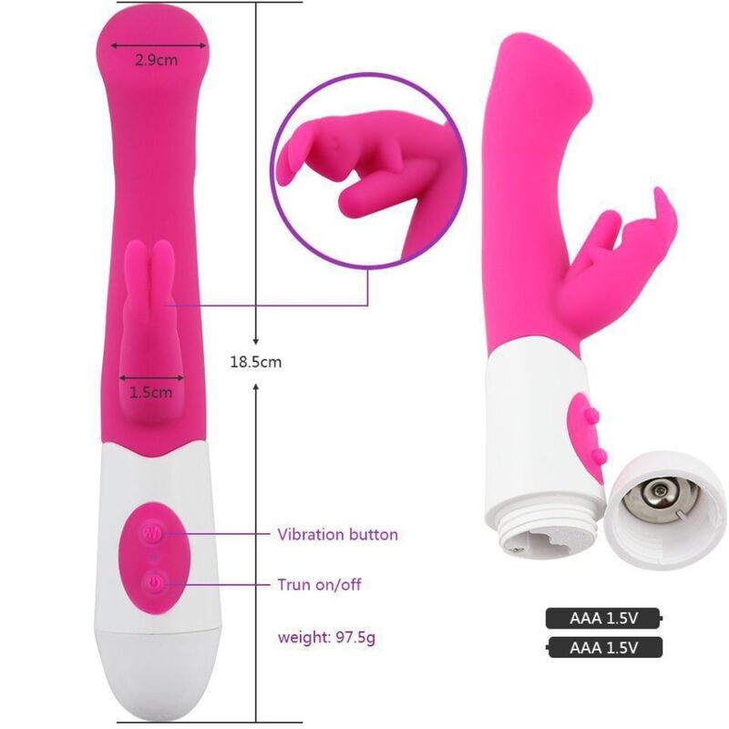 ARMONY - RABBIT VIBRATOR & STIMULATOR G SPOT 10 SPEEDS PINK - Kink&Play