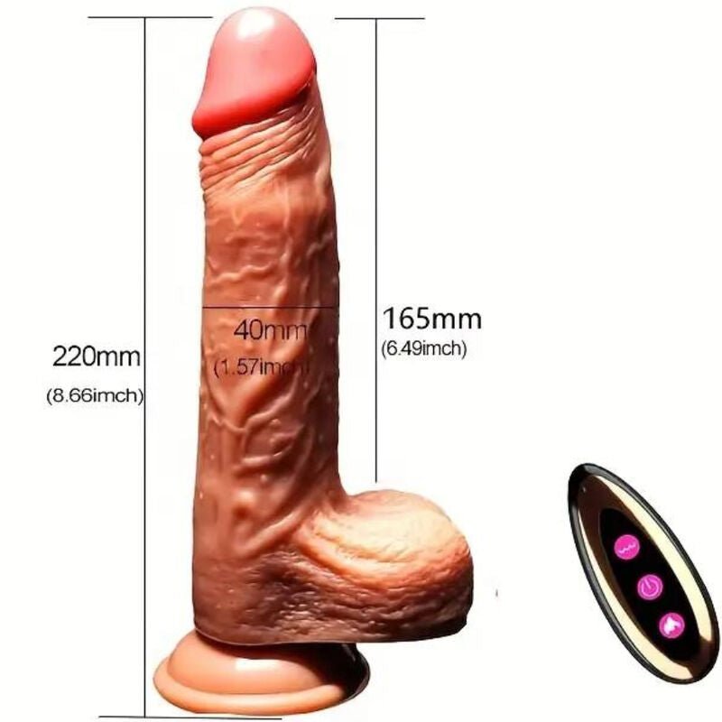 ARMONY - REALISTIC DILDO VIBRATOR & THRUSTING REMOTE CONTROL 22.5 CM - Kink&Play
