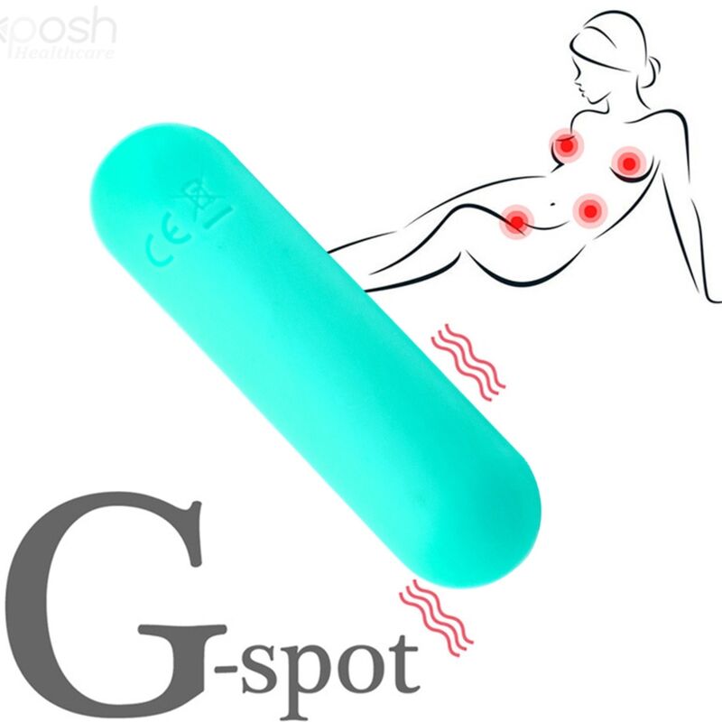 ARMONY - SPLASH HAHA VIBRATOR BULLET SILICONE 10 VIBRATIONS 75 X 19 CM GREEN - Kink&Play