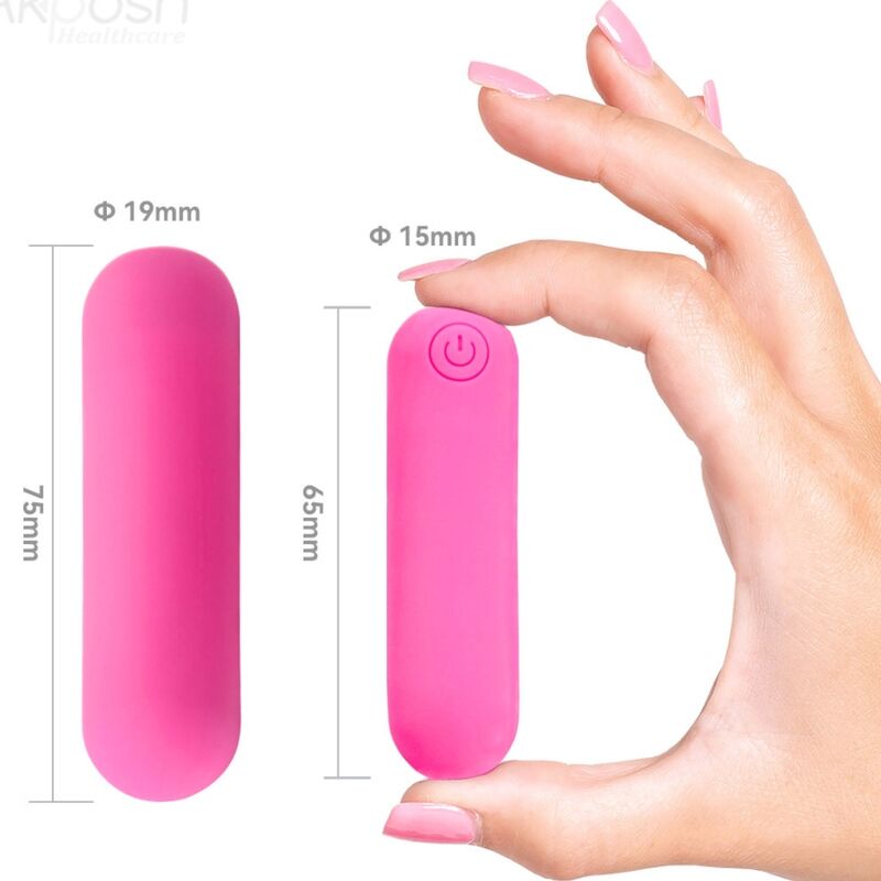 ARMONY - SPLASH HAHA VIBRATOR BULLET SILICONE 10 VIBRATIONS 75 X 19 CM PINK - Kink&Play