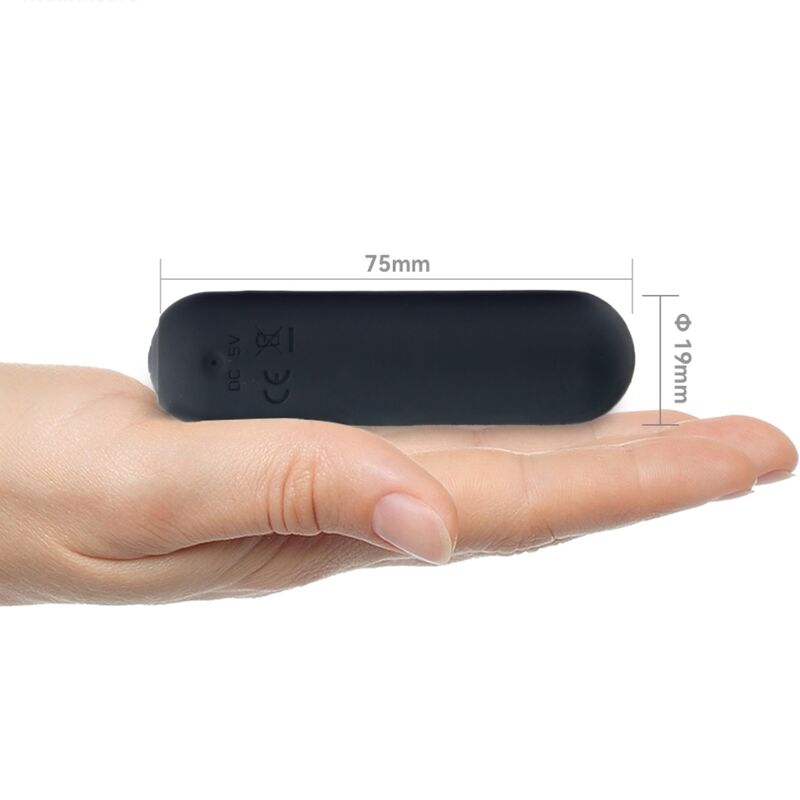 ARMONY - SPLASH JOIE VIBRATOR BULLET SILICONE REMOTE CONTROL 10 VIBRATIONS 75 X 19 CM BLACK - Kink&Play