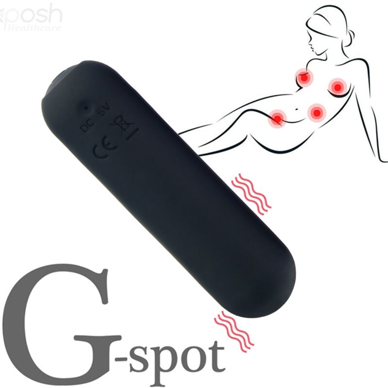 ARMONY - SPLASH JOIE VIBRATOR BULLET SILICONE REMOTE CONTROL 10 VIBRATIONS 75 X 19 CM BLACK - Kink&Play