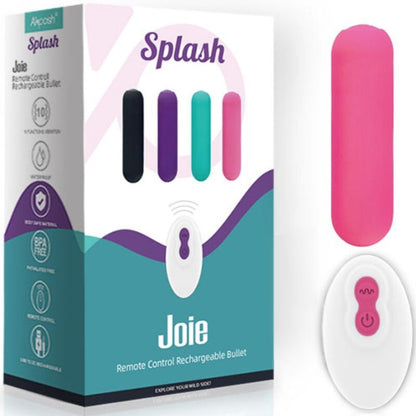 ARMONY - SPLASH JOIE VIBRATOR BULLET SILICONE REMOTE CONTROL 10 VIBRATIONS 75 X 19 CM PINK - Kink&Play