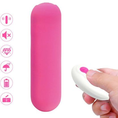 ARMONY - SPLASH JOIE VIBRATOR BULLET SILICONE REMOTE CONTROL 10 VIBRATIONS 75 X 19 CM PINK - Kink&Play