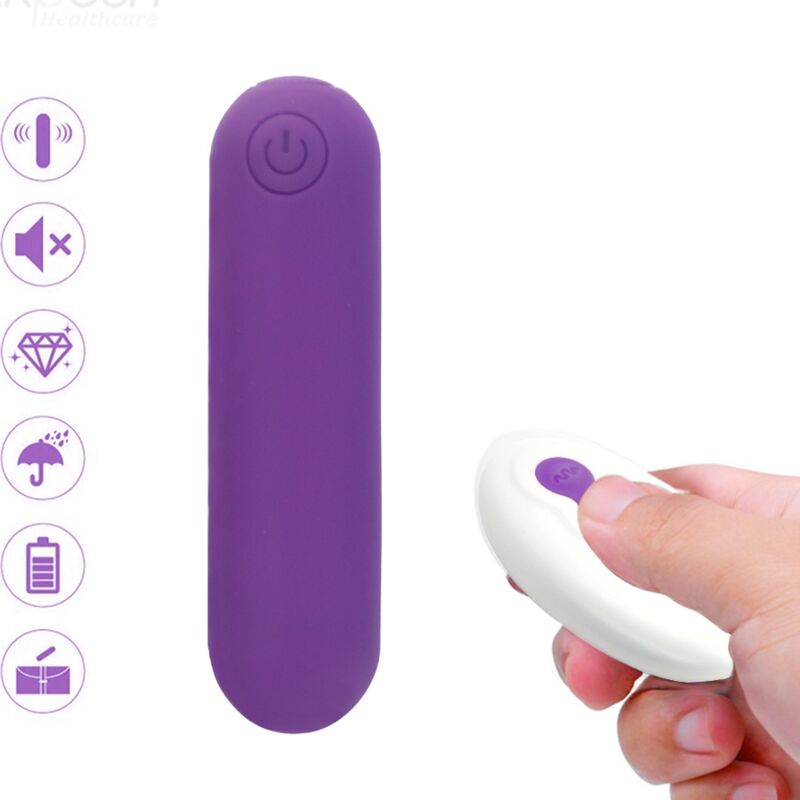 ARMONY - SPLASH JOLINE VIBRATOR BULLET SILICONE REMOTE CONTROL 10 VIBRATIONS 6.5 X 1.5 CM PURPLE - Kink&Play