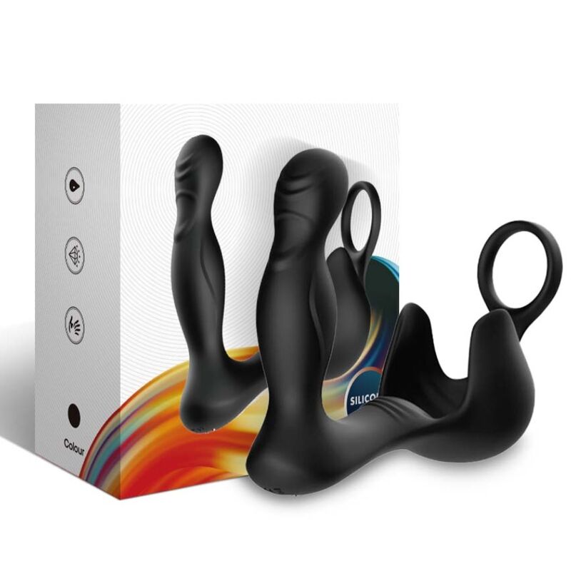 ARMONY - SURROUND VIBRATOR ANAL & STIMULATOR TESTICULOS & RING REMOTE CONTROL BLACK - Kink&Play