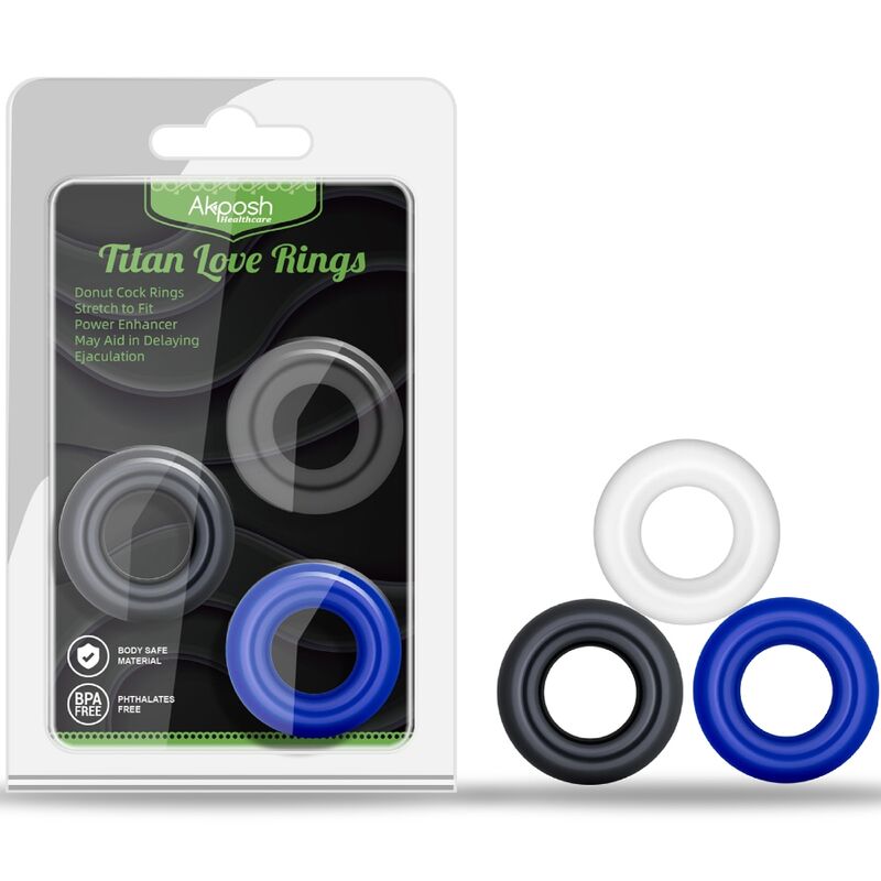 ARMONY - TITAN LOVE DONUT RING MULTIPLE COLORS - Kink&Play