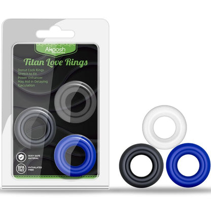 ARMONY - TITAN LOVE DONUT RING MULTIPLE COLORS - Kink&Play