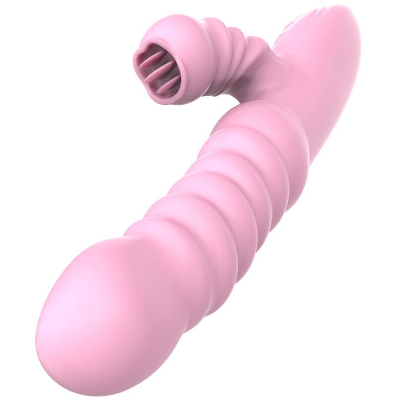 ARMONY - VIBRATOR MULTIFUNCTION WITH STIMULATING TONGUE HEAT EFFECT PINK - Kink&Play