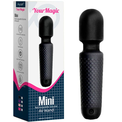 ARMONY - YOUR MAGIC MASSAGER & VIBRATOR RECHARGEABLE 10 VIBRATIONS WAND DOTS BLACK - Kink&Play
