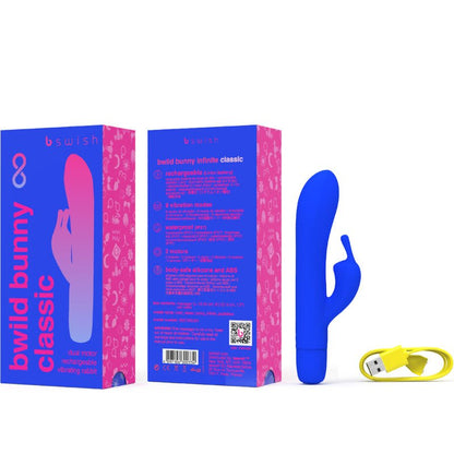 B SWISH - BWILD BUNNY INFINITE CLASSIC RECHARGEABLE VIBRATOR BLUE SILICONE - Kink&Play