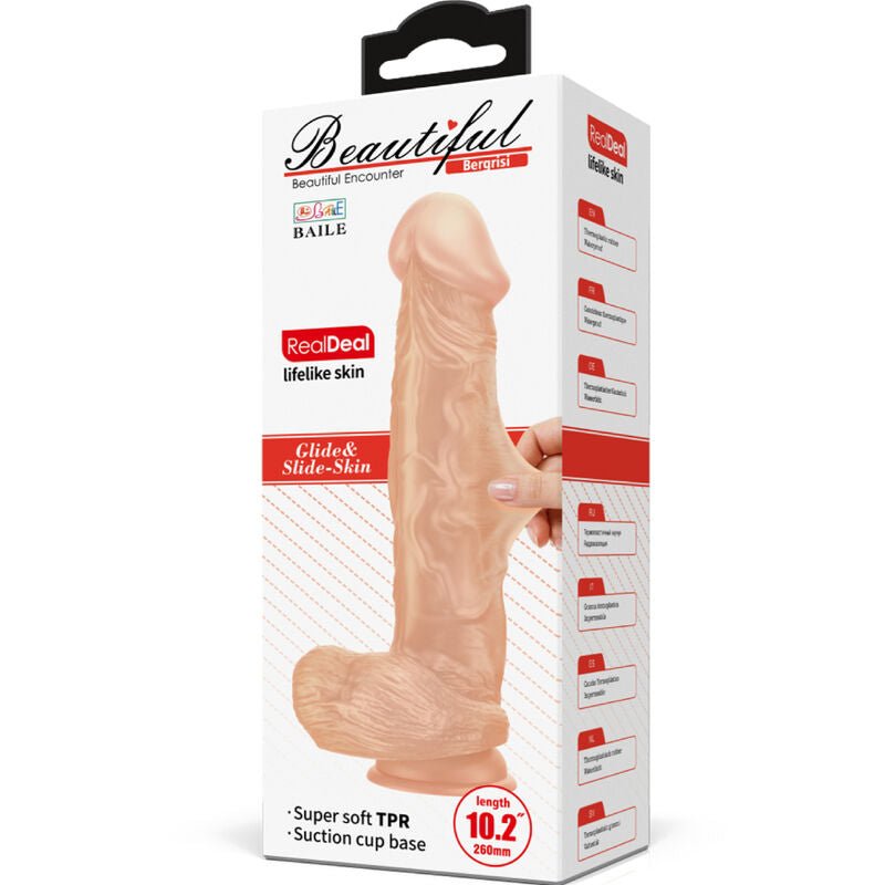 BAILE - BEAUTIFUL ENCOUNTER BERGRISI FLEXIBLE REALISTIC DILDO 26 CM NATURAL - Kink&Play