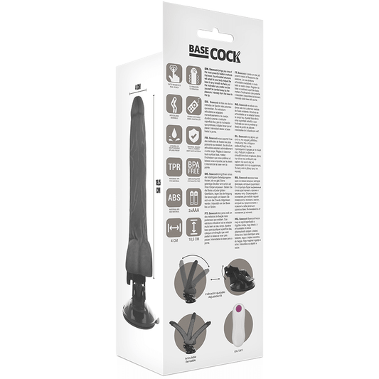 BASECOCK - REALISTIC ARTICULABLE REMOTE CONTROL FLESH 18.5 CM - O - 4 CM - Kink&Play