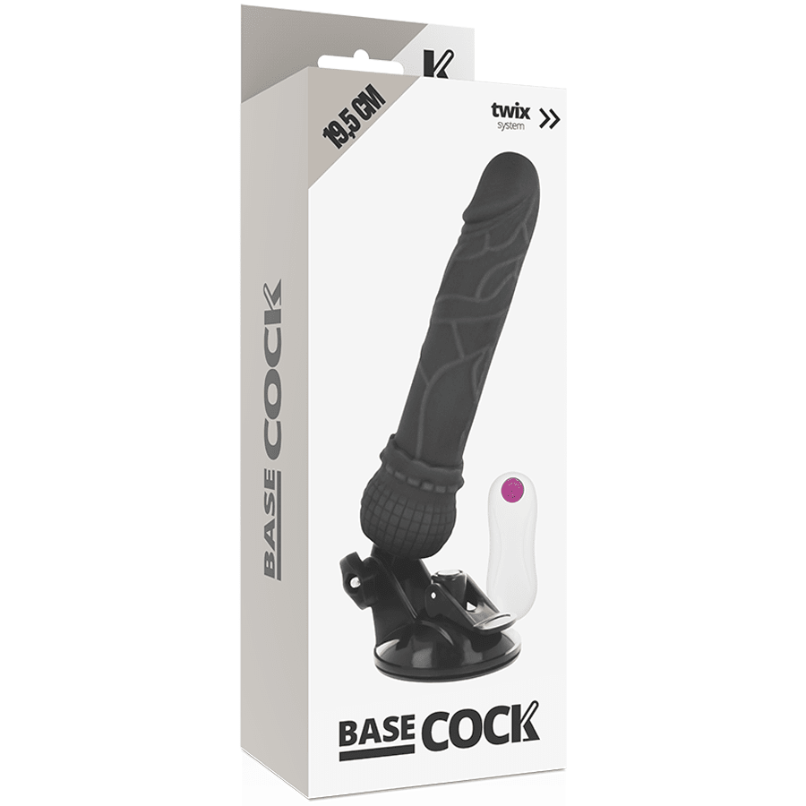 BASECOCK - REALISTIC VIBRATOR REMOTE CONTROL FLESH 19.5 CM - O - 4 CM - Kink&Play