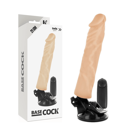 BASECOCK - REALISTIC VIBRATOR REMOTE CONTROL FLESH 21 CM - O - 4 CM - Kink&Play