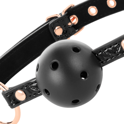 BEGME - BLACK EDITION BALL GAG VEGAN LEATHER - Kink&Play