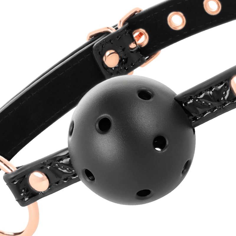BEGME - BLACK EDITION BALL GAG VEGAN LEATHER - Kink&Play