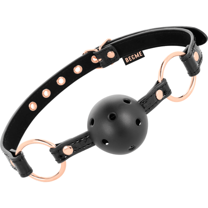 BEGME - BLACK EDITION BALL GAG VEGAN LEATHER - Kink&Play