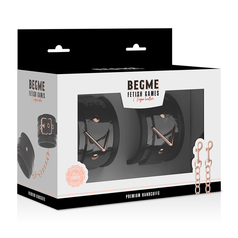 BEGME - BLACK EDITION PREMIUM HANDCUFFS WITH NEOPRENE LINING - Kink&Play