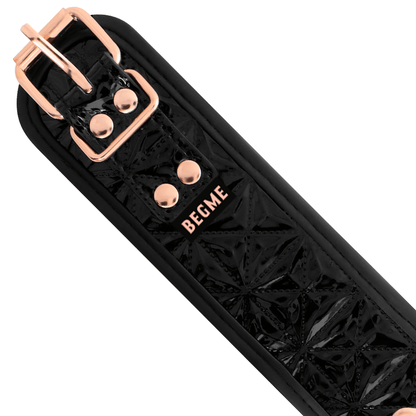 BEGME - BLACK EDITION PREMIUM VEGAN LEATHER COLLAR WITH NEOPRENE LINING - Kink&Play