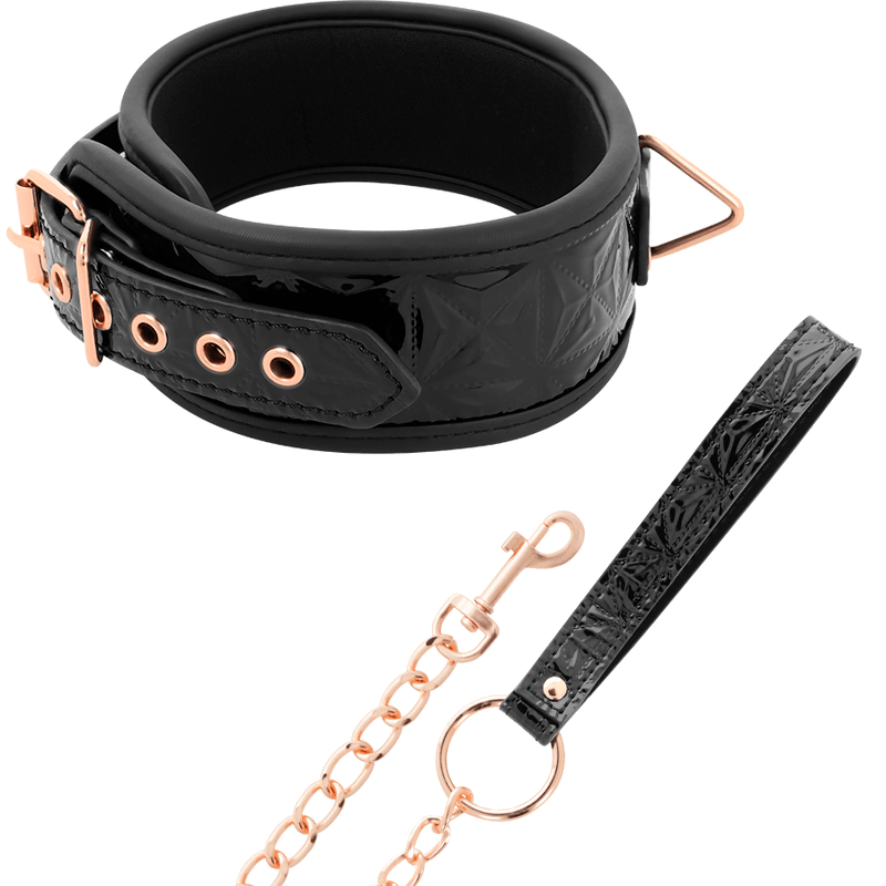 BEGME - BLACK EDITION PREMIUM VEGAN LEATHER COLLAR WITH NEOPRENE LINING - Kink&Play
