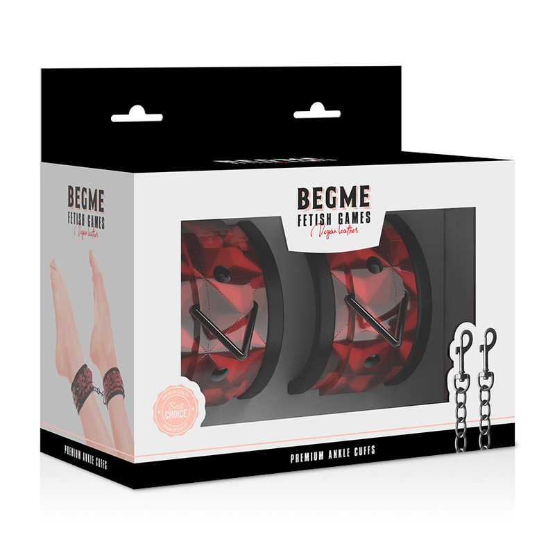 BEGME - RED EDITION PREMIUM ANKLE CUFFS WITH NEOPRENE LINING - Kink&Play