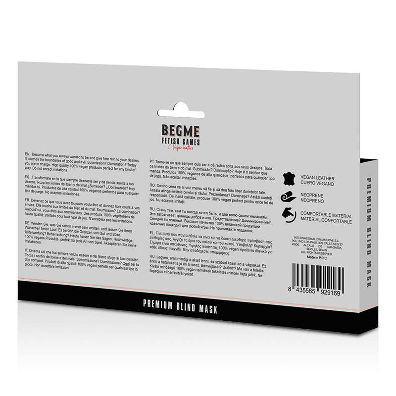 BEGME - RED EDITION PREMIUM BLIND MASK WITH NEOPRENE LINING - Kink&Play