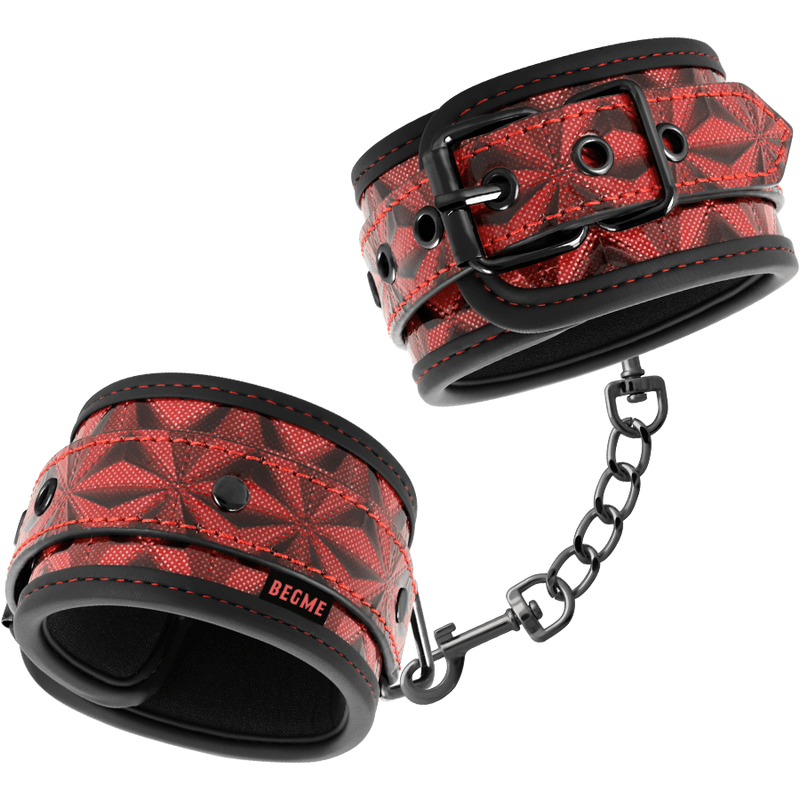 BEGME - RED EDITION PREMIUM HANDCUFFS WITH NEOPRENE LINING - Kink&Play