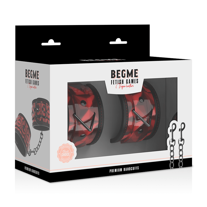 BEGME - RED EDITION PREMIUM HANDCUFFS WITH NEOPRENE LINING - Kink&Play