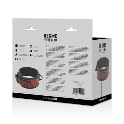 BEGME - RED EDITION PREMIUM VEGAN LEATHER COLLAR WITH NEOPRENE LINING - Kink&Play