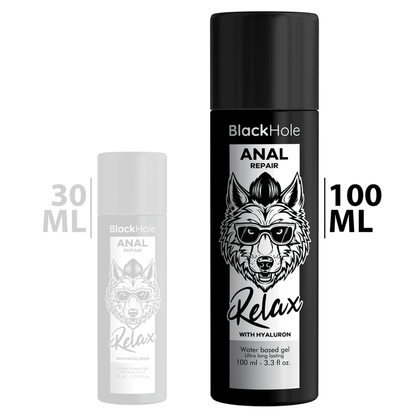 BLACK HOLE - ANAL REPAIR WATER BASED RELAX WITH HYALURON 100 ML - Kink&Play