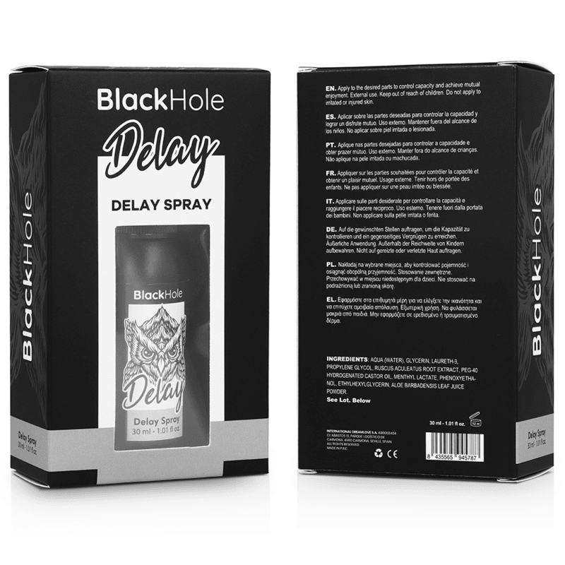 BLACK HOLE - DELAY SPRAY STUDY FORTE 30 ML - Kink&Play