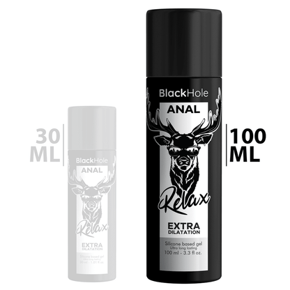 BLACK HOLE - GEL SILICONE BASE ANAL DILATION 100 ML - Kink&Play