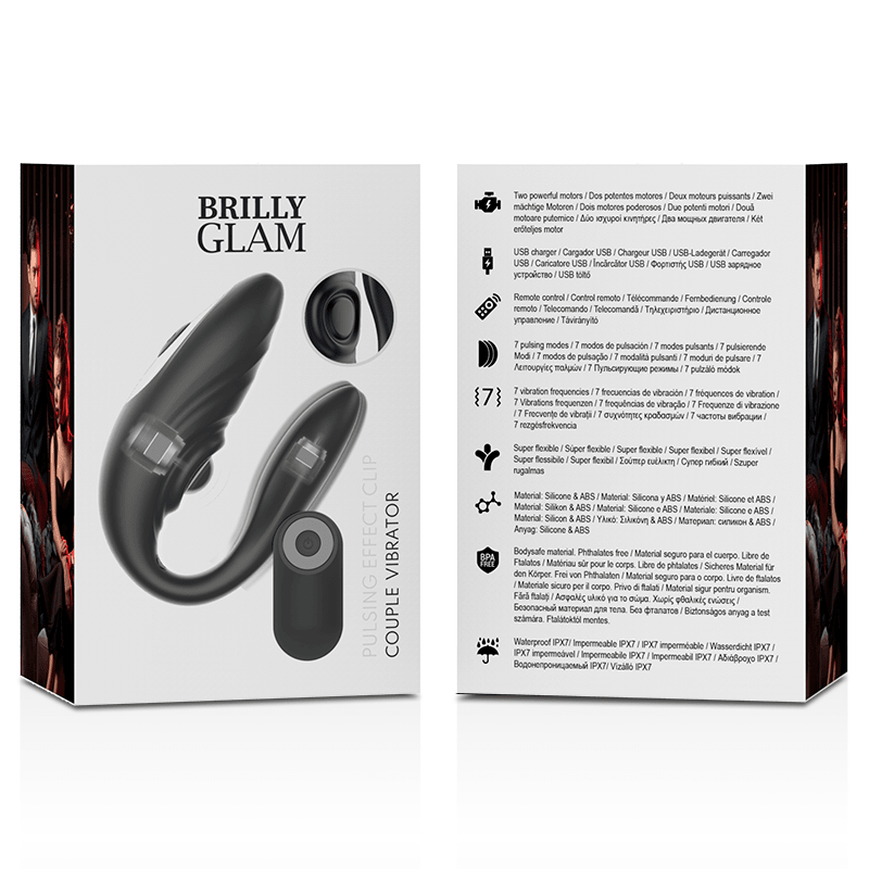 BRILLY GLAM - COUPLE PULSING & VIBRATING REMOTE CONTROL - Kink&Play