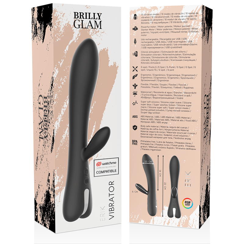BRILLY GLAM - ERIK VIBRATOR WATCHME WIRELESS TECHNOLOGY COMPATIBLE - Kink&Play