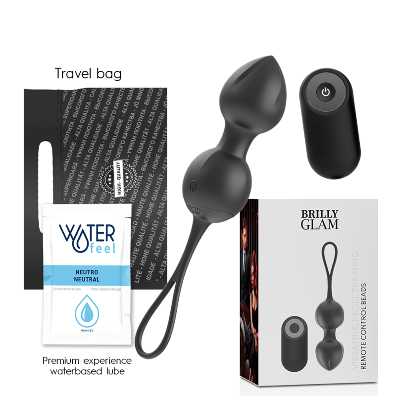 BRILLY GLAM - VIBRATING KEGEL BEADS REMOTE CONTROL - Kink&Play