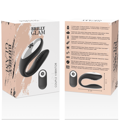 BRILLY GLAM - WE LOVE FOR PARTNERS BLACK REMOTE CONTROL - Kink&Play