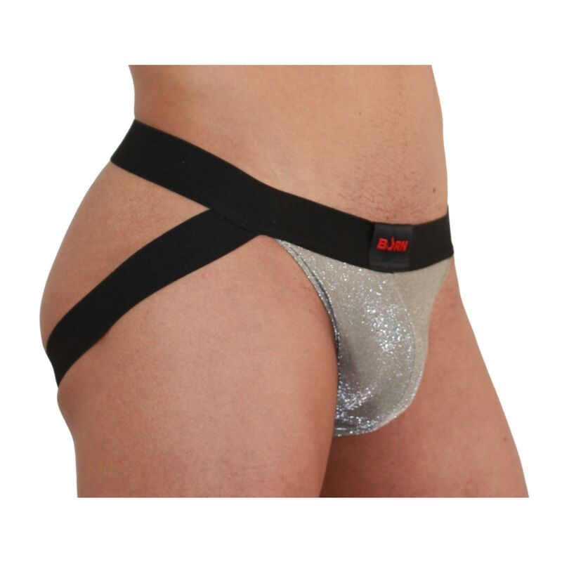 BURN - 001 JOCK SHINY BEIGE / BLACK S - Kink&Play