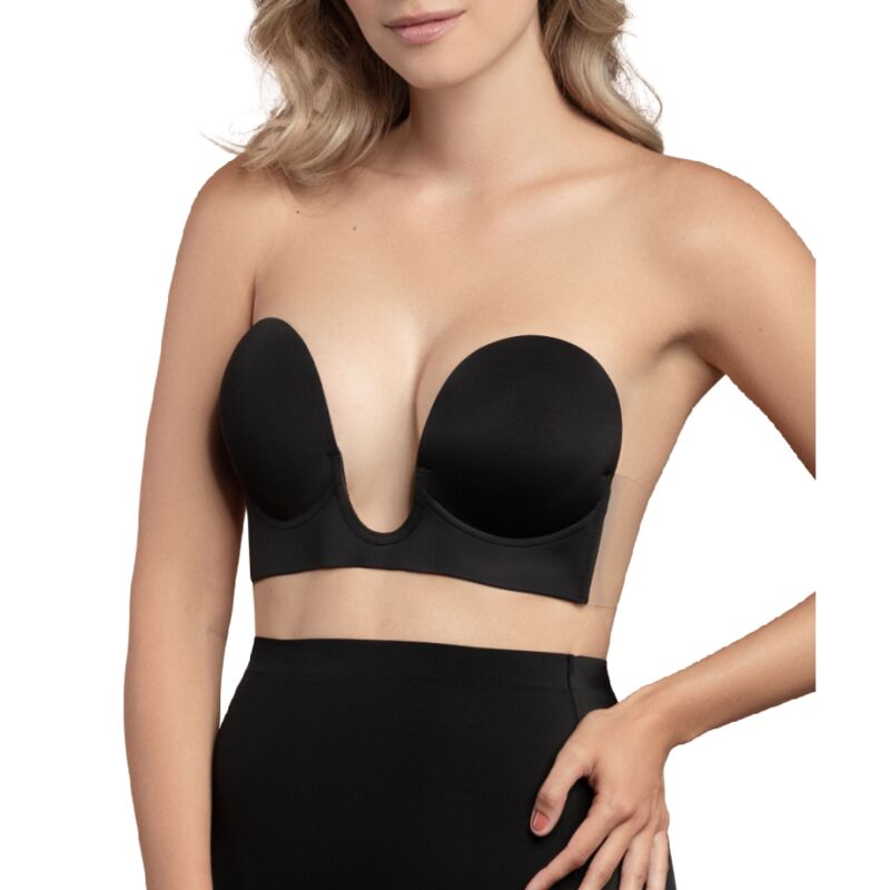 BYE - BRA - BRA WITHOUT HANDLES SHAPE U BLACK CUP A - Kink&Play