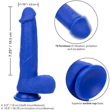 CALEXOTICS - ADMIRAL CAPTAIN REALISTIC DILDO VIBRATOR BLUE - Kink&Play