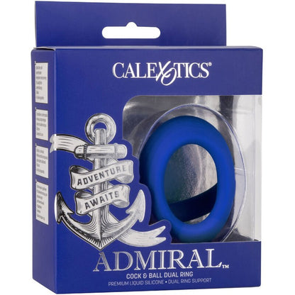 CALEXOTICS - ADMIRAL COCK BALL DUAL RING BLUE - Kink&Play