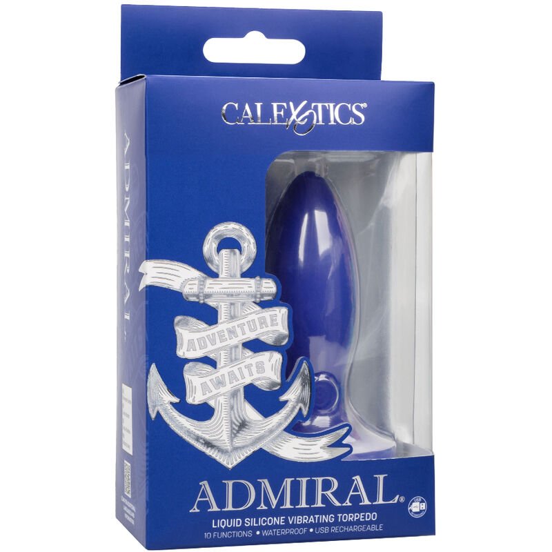 CALEXOTICS - ADMIRAL TORPEDO ANAL PLUG VIBRATOR BLUE - Kink&Play