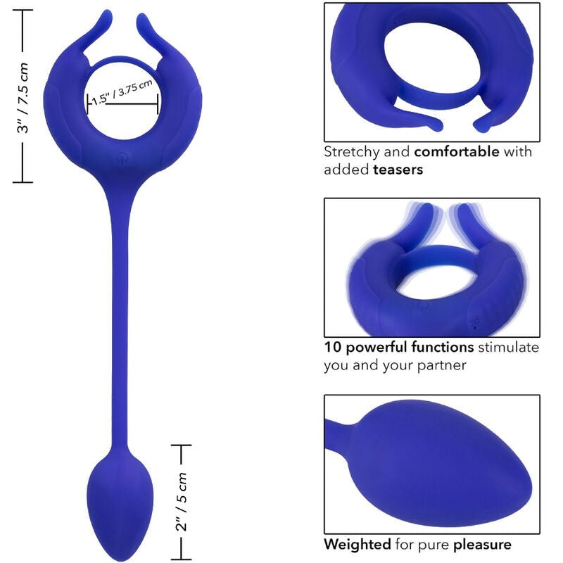 CALEXOTICS - ADMIRAL WEIGHTED COCK RING BLUE - Kink&Play