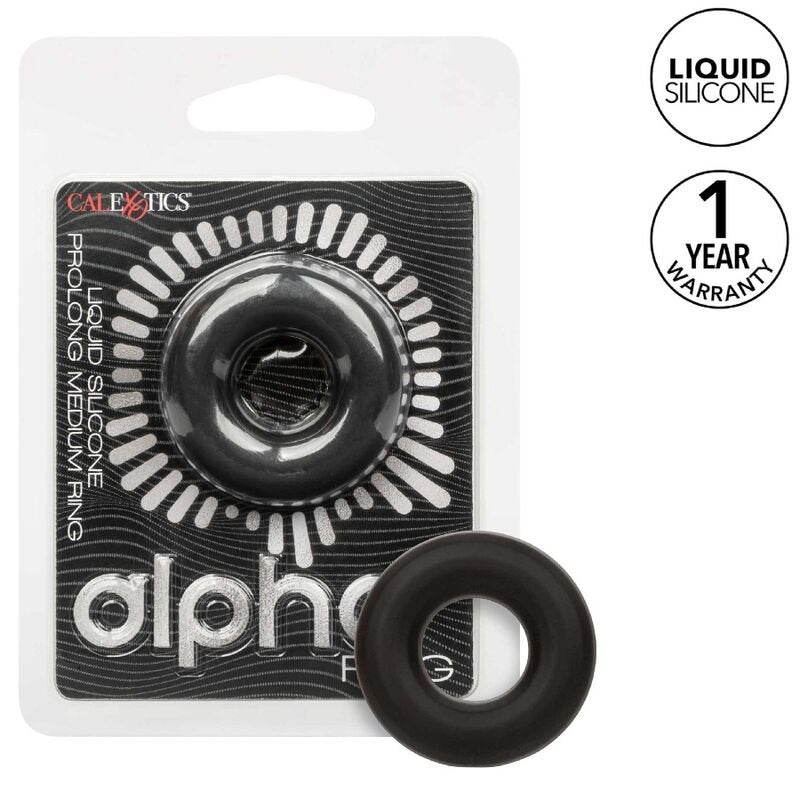 CALEXOTICS - ALPHA PROLONG MEDIUM RING BLACK - Kink&Play