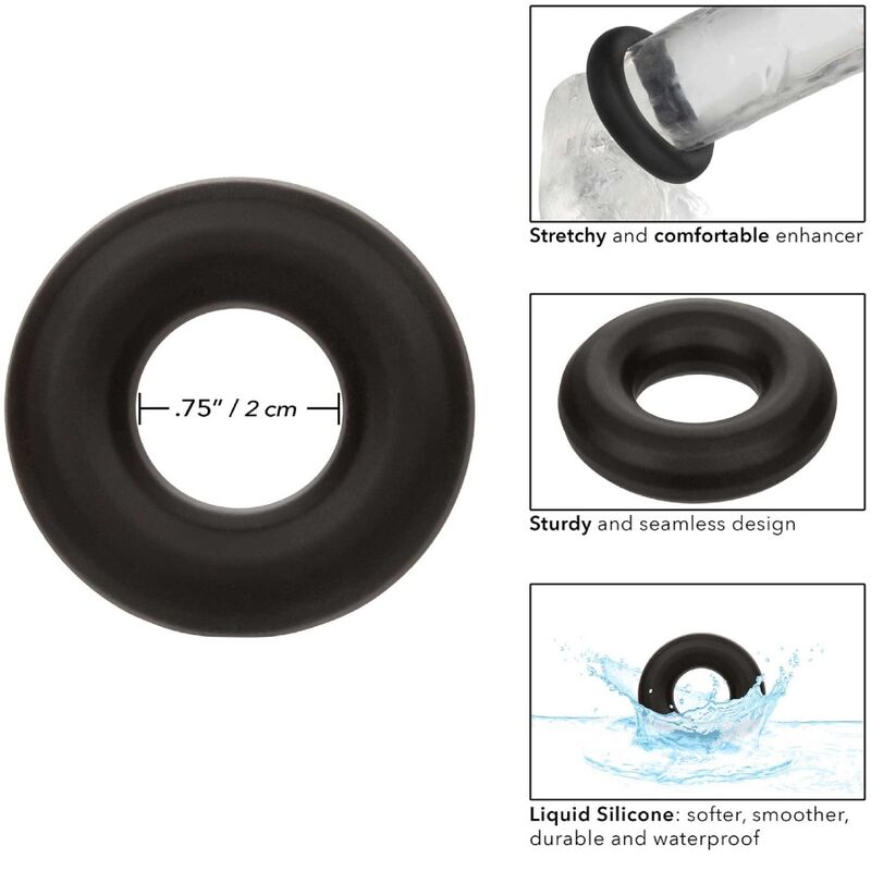 CALEXOTICS - ALPHA PROLONG MEDIUM RING BLACK - Kink&Play