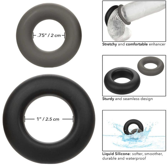 CALEXOTICS - ALPHA PROLONG SET OF 2 RING GREY - Kink&Play