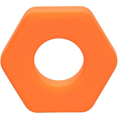 CALEXOTICS - ALPHA PROLONG SEXAGON RING ORANGE - Kink&Play