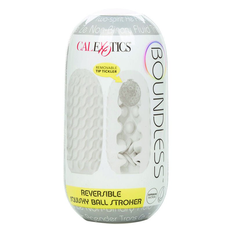 CALEXOTICS - BOUNDLESS REVERSIBLE SQUISHY BALL STROKE YELLOW - Kink&Play